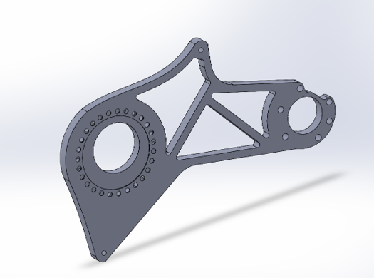 First-iteration left mount geometry