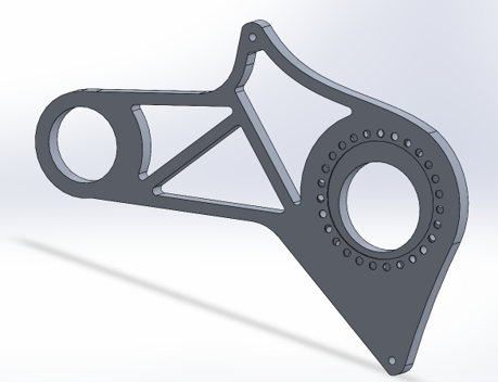 First-iteration right mount geometry