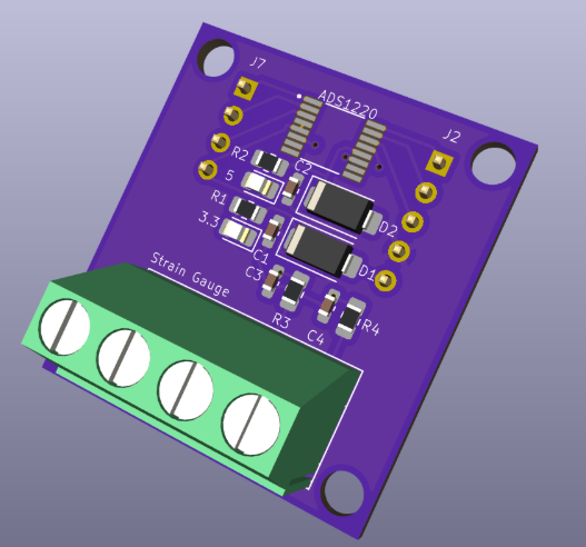Version A v1 standalone breakout board render