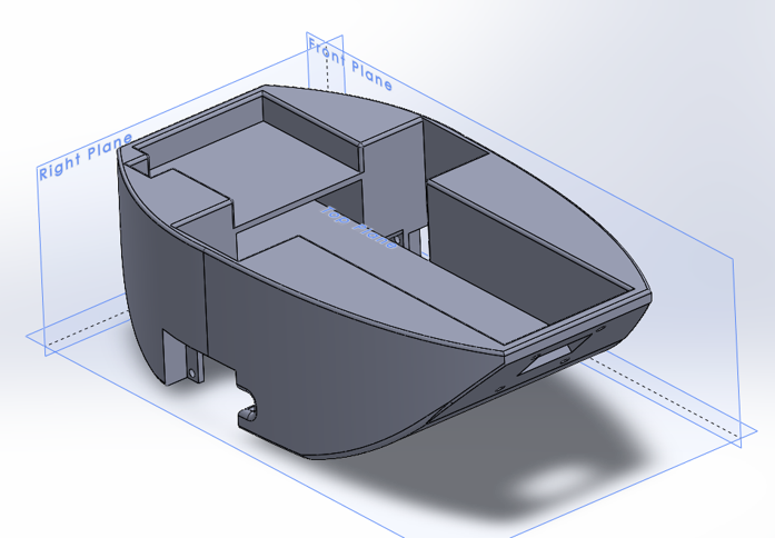 Chassis CAD model in SolidWorks